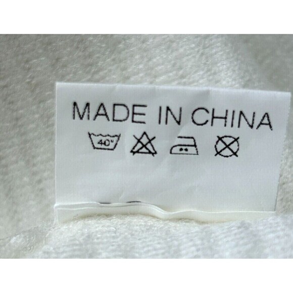 Anrabess Women XL White Oversized Sweater Long Sleeve Quarter Zip Pullover T3 - Picture 11 of 11